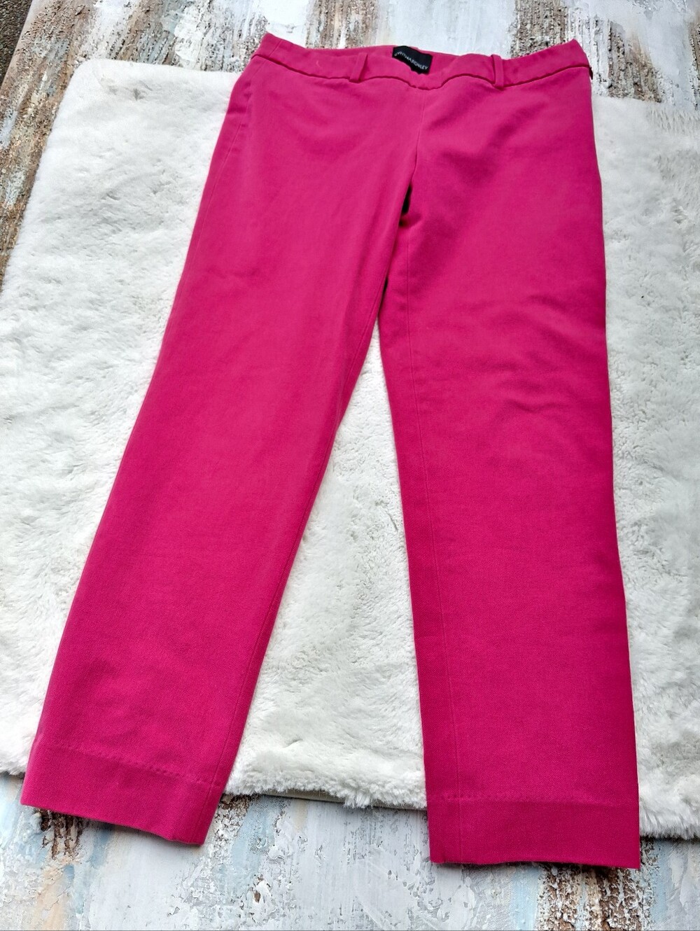 Cute Hot Pink Stretch Waistband Dress Pants